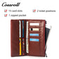 Snake Printed Long Zip Women's Genuine Leather Wallet