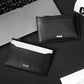 Genuine Leather Ultra Slim Zipper Card Holder, All-in-One Coin & Credit Card 2-in-1 Mini Portable Wallet for Men & Women