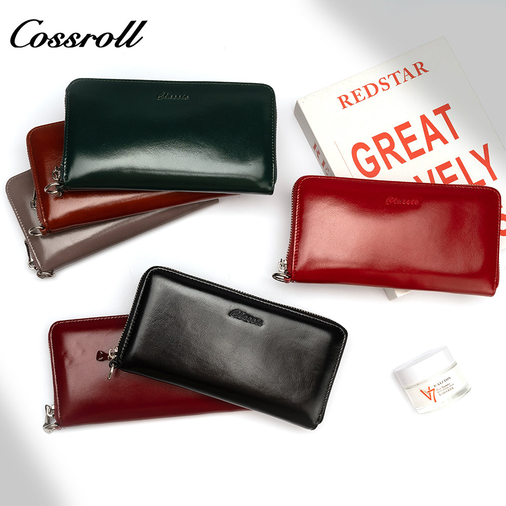 Customized Design Products wallets for women fashionable oil wax leather