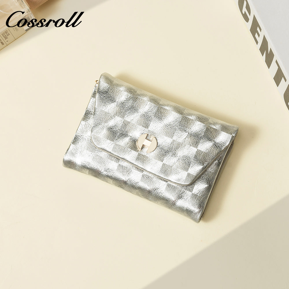 2024 fashion simple solid color texture small bag summer coin purse