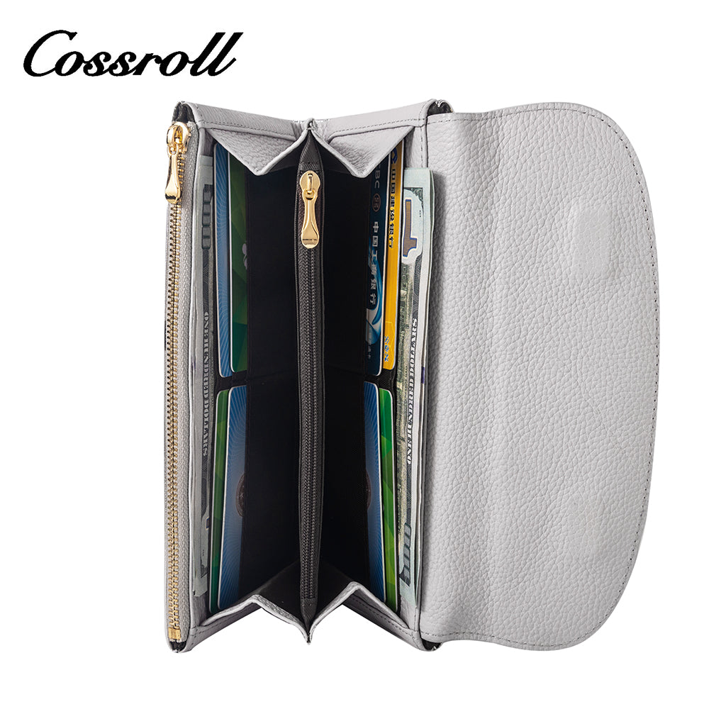 2023 Best New Products dark blue long leather wallet women With Top Selling