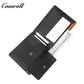 Men's Genuine Leather Bifold Wallet, Slim Business Daily Purse with Multiple Card Slots