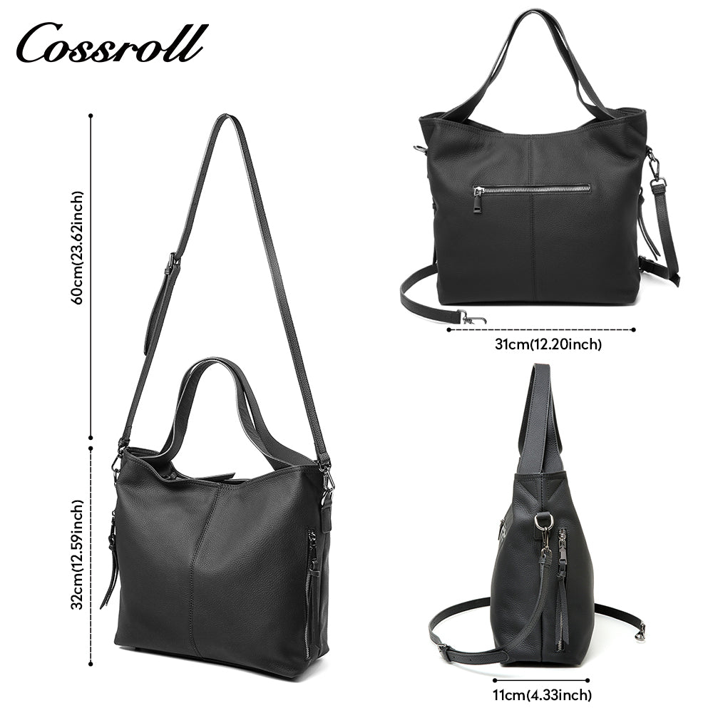 Leather Tote bag women 2024 new fashion large capacity tote top layer cowhide women crossbody bag shoulder bag