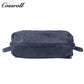 Women's Navy Wavy Textured Ruched Cloud Bag, Square Leather Handle Handbag, Minimalist Versatile Handheld Purse for Daily Commute