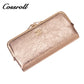 New Products dark blue long leather wallet women With Top Selling