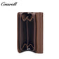Genuine leather women's long wallet, tri-fold with clasp, simple and versatile women's clutch