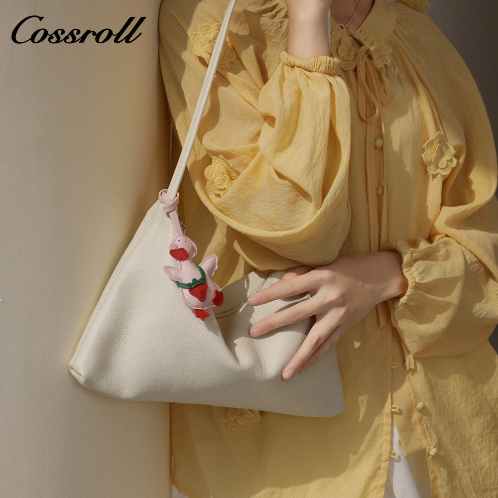 Genuine Leather Women's Bags Large Capacity Lazy Style Shoulder Armpit Bag