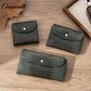 Genuine leather wallet and card holder for women, made of soft cowhide, short style, multifunctional trifold US dollar wallet