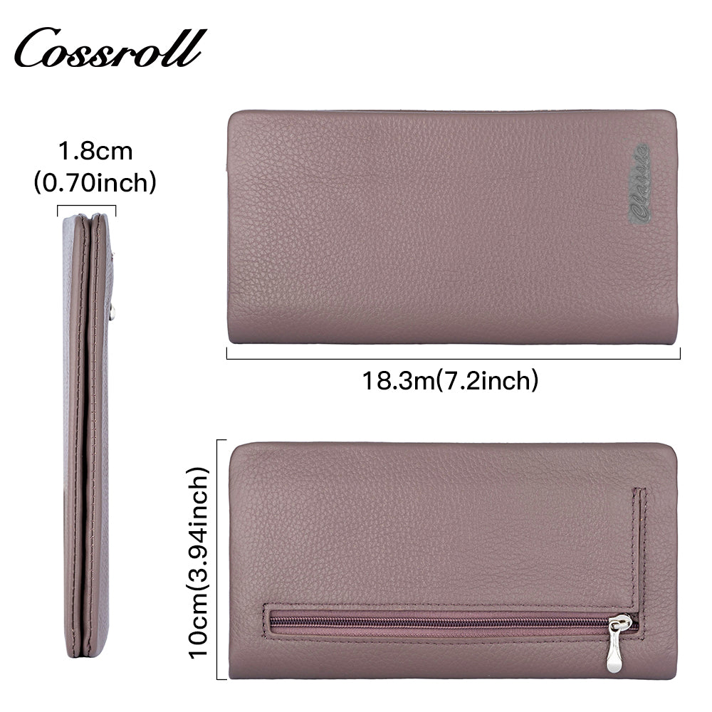 Fashion Cross-border Foreign Trade Multi Card Slots Card  Long Ladies Wallet Ladies Premium Leather Genuine Coin Purse
