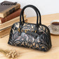 Vintage Embossed Leather Shell Bag for Women, Hand-Carved Handbag & Crossbody Purse