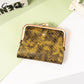 2024 new short serpentine leather wallet multi-function folding wallet card bag women