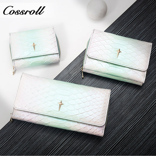 Best Selling Promotional Price luxury leather travel  crocodile texture Genuine Leather
