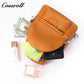 2024 new cross-border customized women's leather top layer cowhide large capacity zipper bag fashion leather backpack