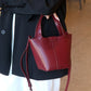 Vegetable Basket Bag Female Genuine Leather Commuter Niche Design Bucket Bag Head Layer Cowhide Single Shoulder Crossbody Bag