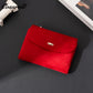 Matte suede magnetic snap women's short wallet with multiple card slots and coin pocket