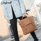 Crazy horse leather shoulder bag Men's fashion leather crossbody bag Business men's bag briefcase three-purpose bag