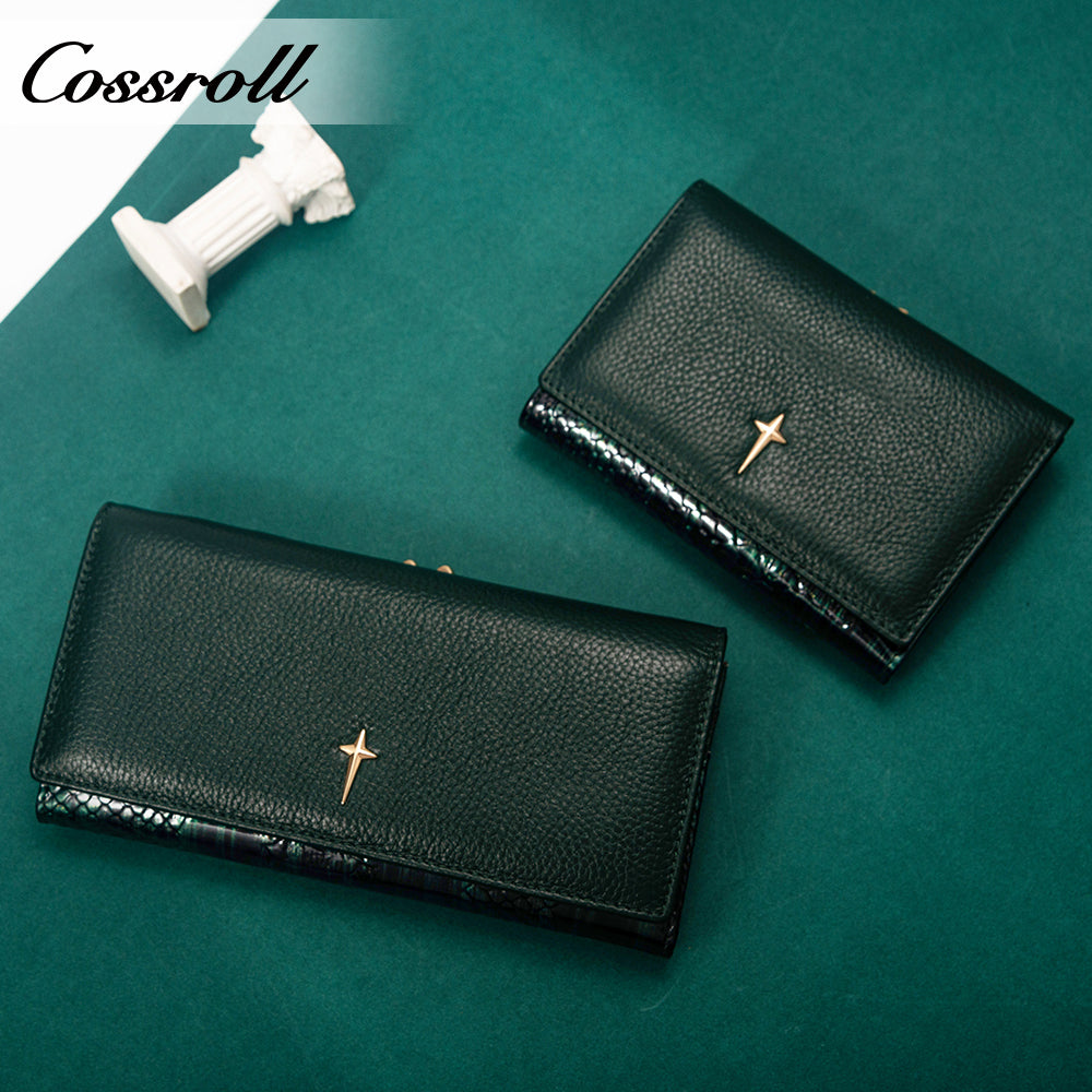 2023 New Products indestructible geniune leather wallet  Lychee leather