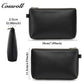 Genuine Leather Zipper Clutch, Minimalist Cowhide Pouch for Phone, Coins & Small Items