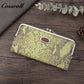 Retro multifunctional folding clip long coin purse new portable versatile multi card position ladies  wallet