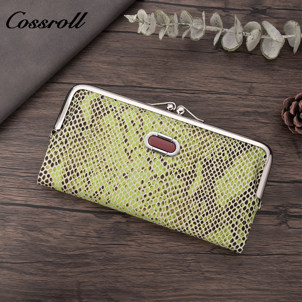 Retro multifunctional folding clip long coin purse new portable versatile multi card position ladies  wallet