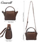 Minimalist Multi-Way Top-Grain Leather Commuter Bag, Pebbled Texture, Hand/Shoulder/Crossbody Use