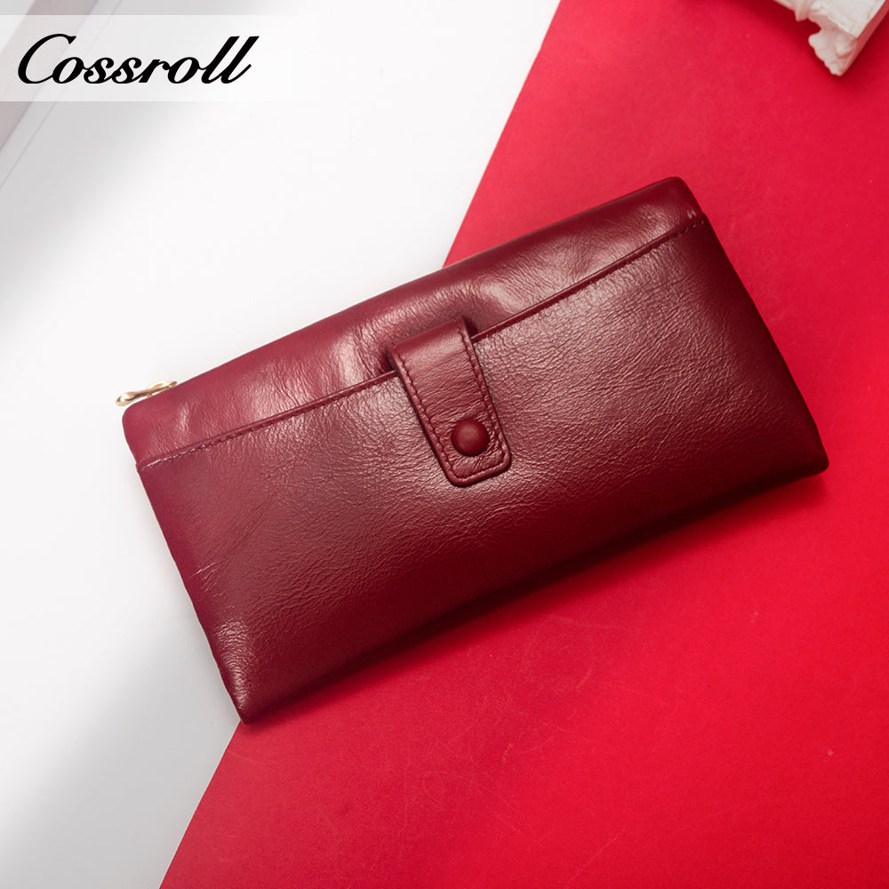 Customized Design Products wallets for women fashionable oil wax leather