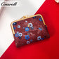 Leather women's purse Multi-functional pattern fashion short long cowhide wallet multi-card holding bag factory custom