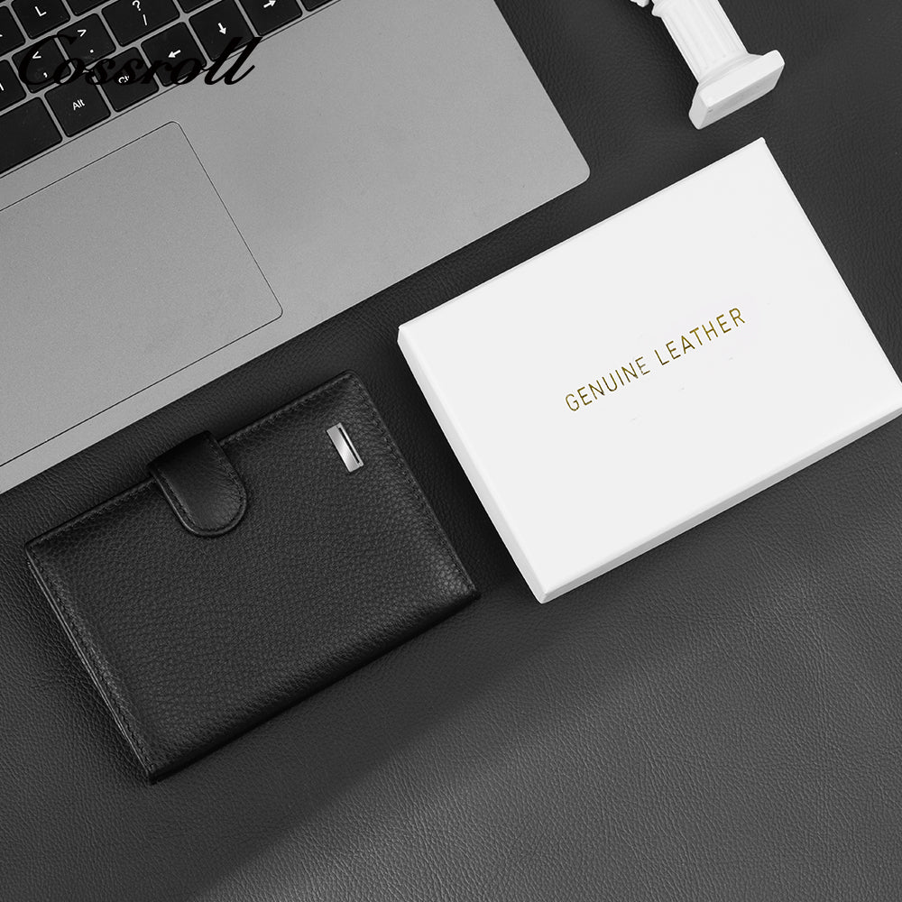 Business Men's Wallet, Top Layer Cowhide, Genuine Leather, Premium Feel