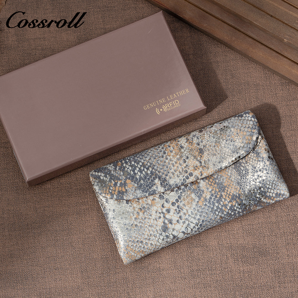 Genuine Leather Wallet, Tri-Fold Fashion Soft Leather Clutch, Women's Large-Capacity Cash Holder