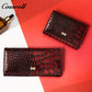 2024 new fashion crocodile print women's purse Korean version large capacity texture hand bag leisure card bag wallet bag