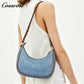 Denim Underarm Bag, Casual Shoulder Bag for Women, Commute Crossbody Purse with Adjustable Strap