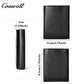 Genuine Leather Wallet Men's Head Layer Cowhide Black Trifold Wallet with Coin Position