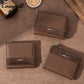 Genuine leather women's short bi-fold wallet, simple and versatile coin purse