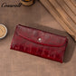 Women's Long Wallet Genuine Leather RFID First Layer Cowhide Clutch Soft Leather Simple Wallet