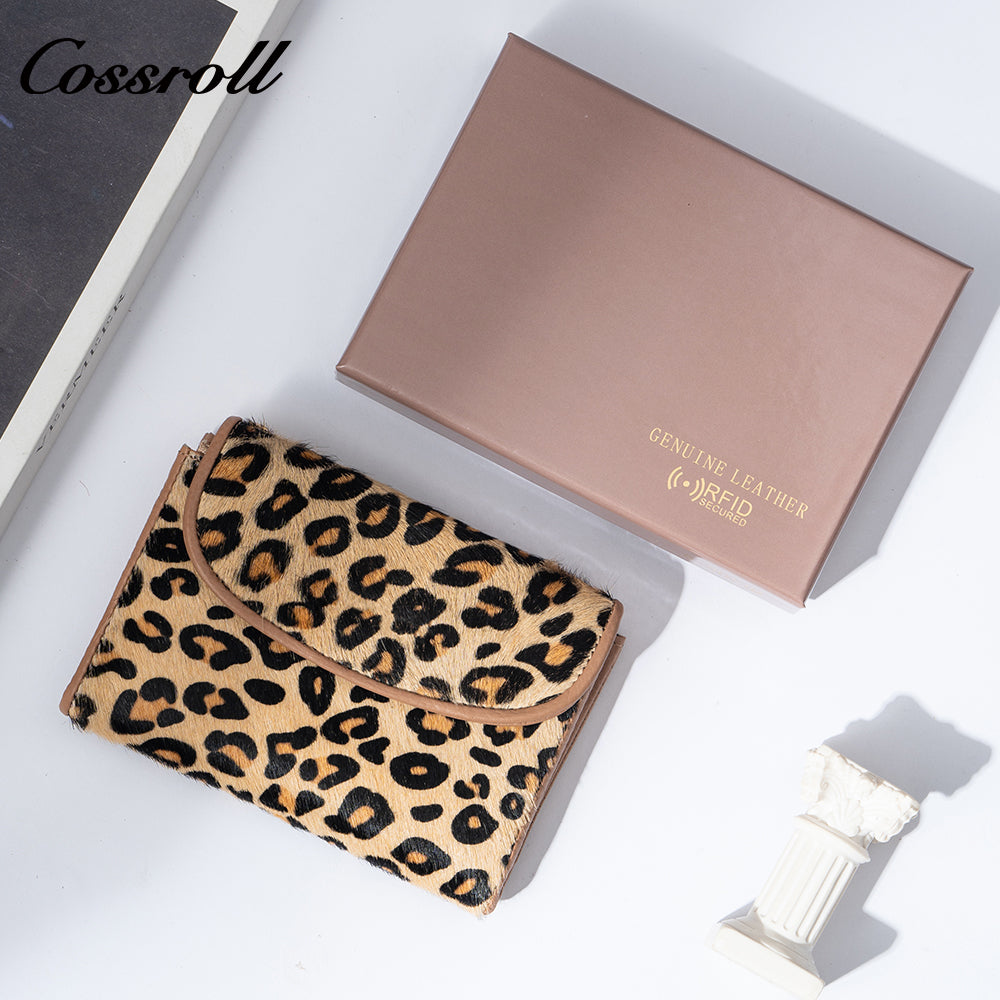 Cross-border Leopard Print Short Women's Coin Purse High-End Multifunctional Coin Holder