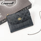 Brand New slim black leather wallet women With High Quality