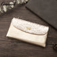 Cross Border Long Leather Wallet Head Layer Cowhide Women's Premium Feeling Glossy Clutch New Wallet Ladies Long Clip