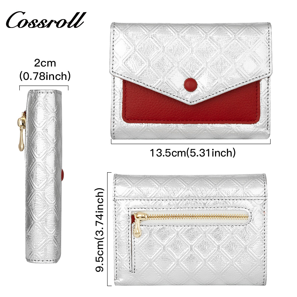 Best Selling  leather luxury  women small wallet Genuine Leather