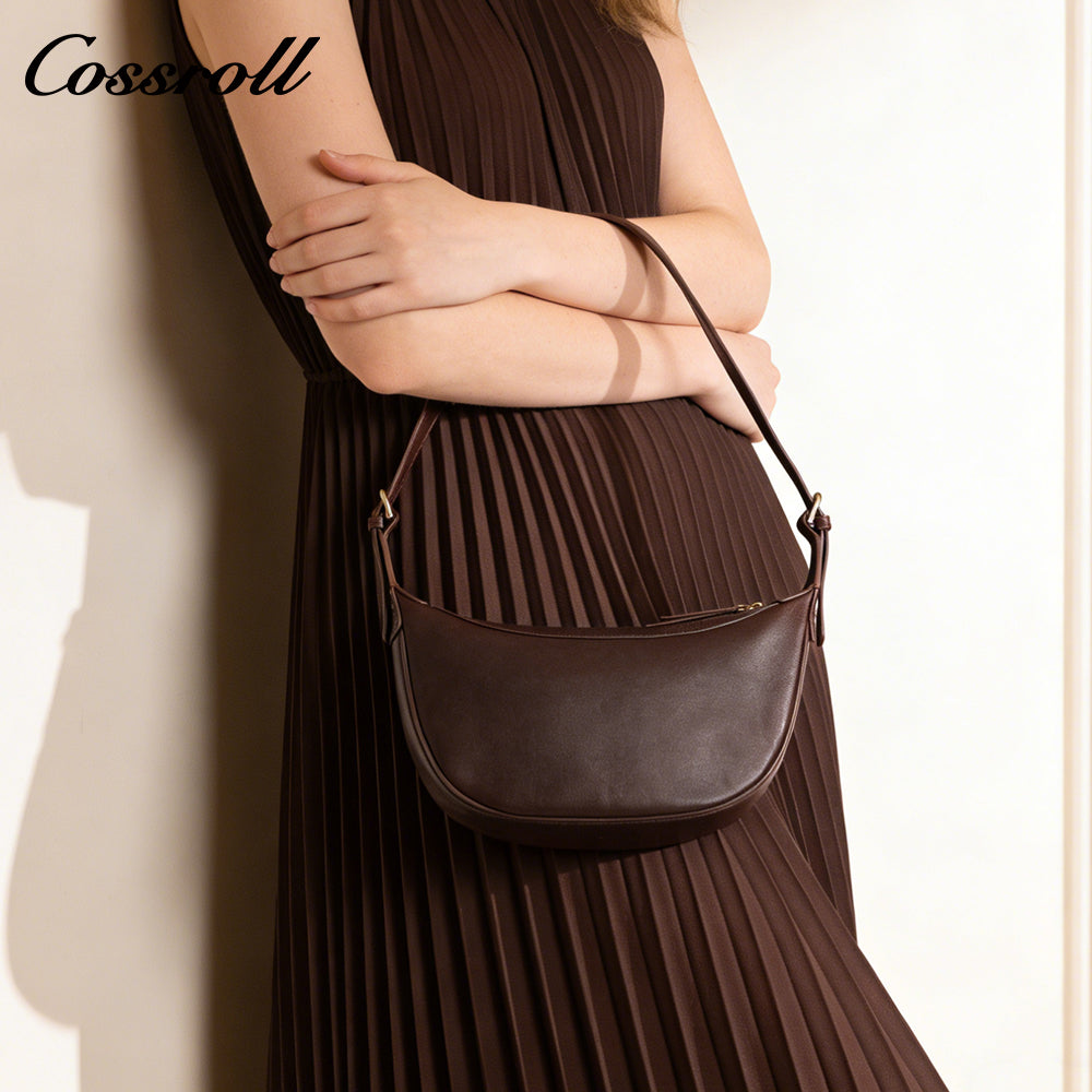 Vintage Crescent Bag, Chic Underarm Bag for Women with Unique Design, Soft Large-Capacity Commute Shoulder & Crossbody & Tote Bag
