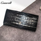 Factory Wholesale Price leather lady crocodile texture Genuine Leather