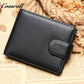 Head Cowhide Man Wallet Genuine Leather Money Clip Horizontal Short Banknote Coin  Soft Leather Plain