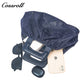 Women's Navy Wavy Textured Ruched Cloud Bag, Square Leather Handle Handbag, Minimalist Versatile Handheld Purse for Daily Commute