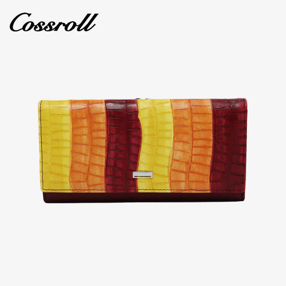 Women Long Leather Wallet Manufacturer Multicolor Clutch  