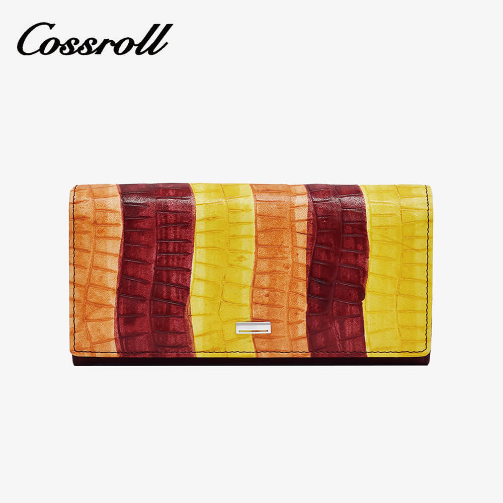 Multicolor Long Women Leather Wallet Manufacturer