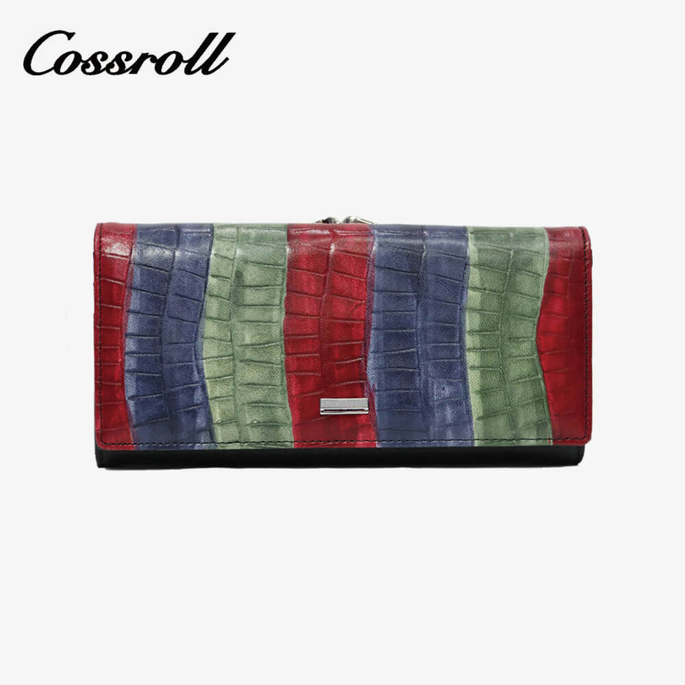 Women Long Leather Wallet Manufacturer Multicolor Clutch  