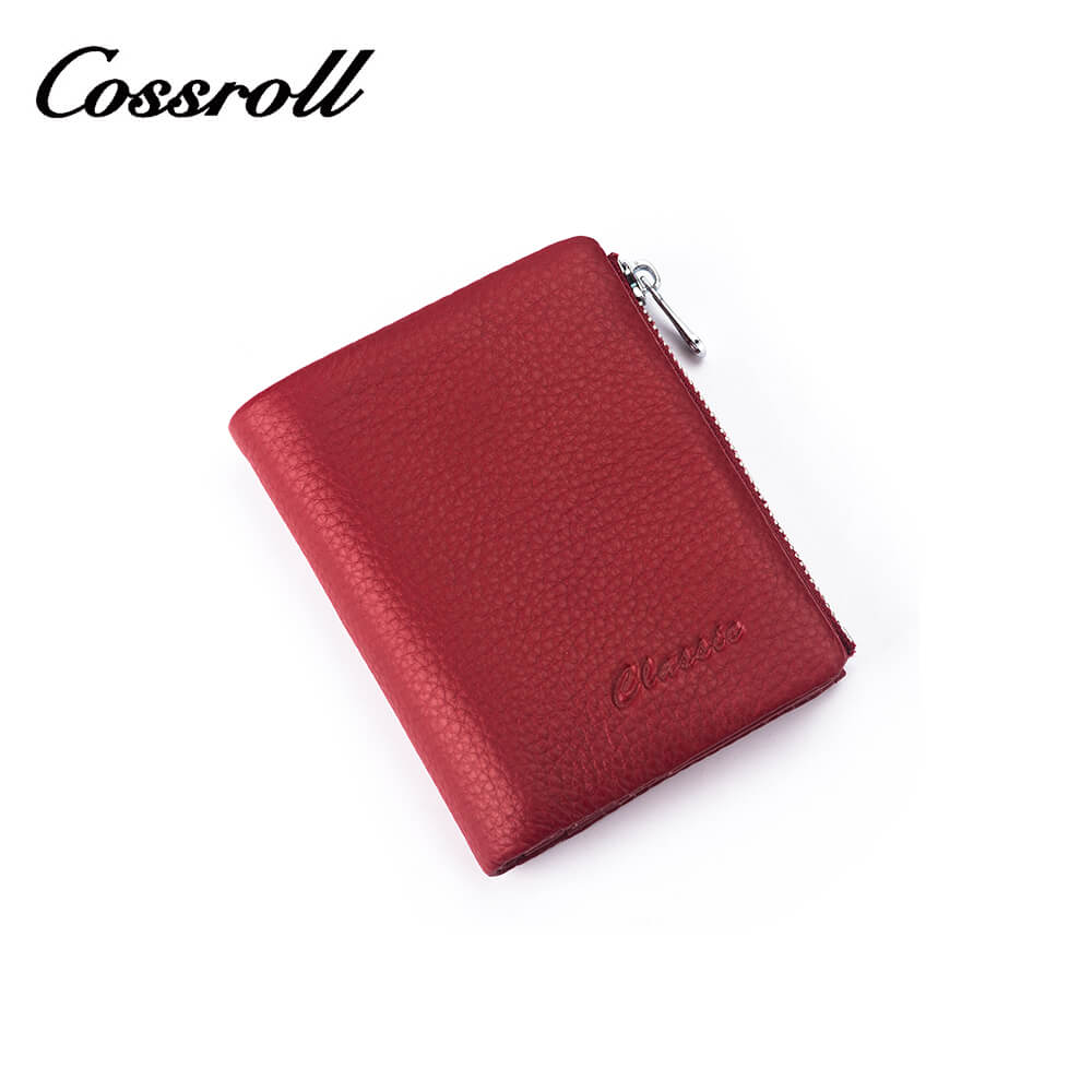 Cossroll Lychee Short Real Leather Wallet Manufacturer