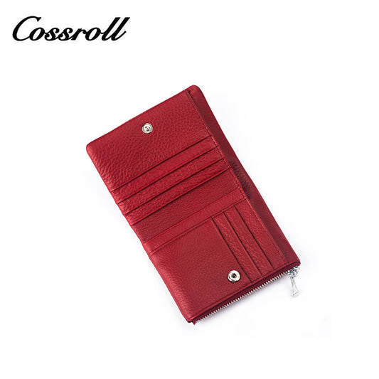 Cossroll Lychee Short Real Leather Wallet Manufacturer