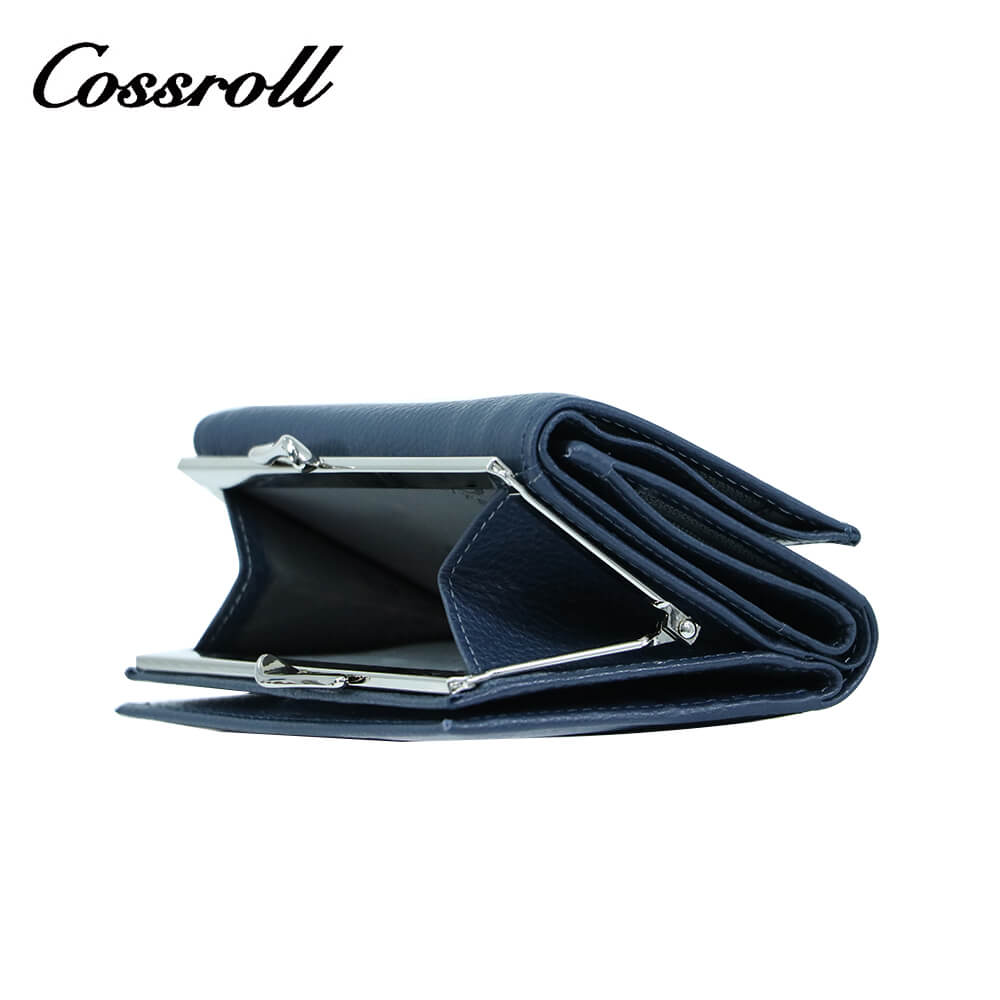 Cossroll Women Leather Coin Purse Trifold Short Wallets Wholesale Manufacturer