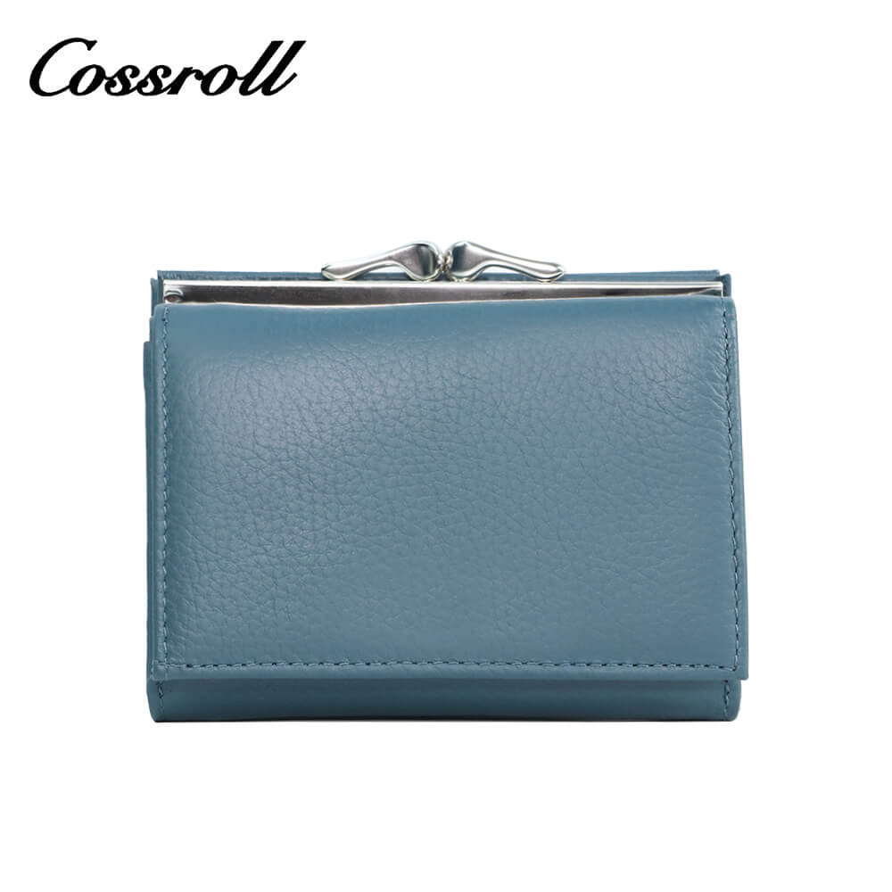 Cossroll Women Leather Coin Purse Trifold Short Wallets Wholesale Manufacturer