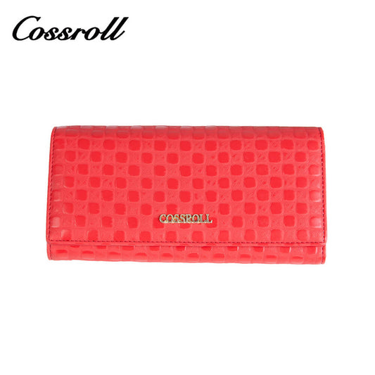 Cossroll Women Dots Long Cowhide Leather Wallet Manufacturer